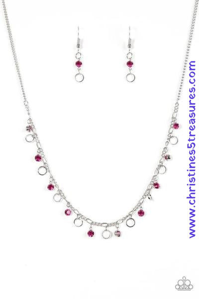 Dinner Party Demure - Pink Necklace ~ Paparazzi