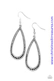 Dripping In Diamonds - Black Earrings ~ Paparazzi