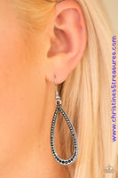 Dripping In Diamonds - Black Earrings ~ Paparazzi