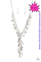 Dripping With Diva-Ttitude - White Necklace ~ Paparazzi Life Of The Party
