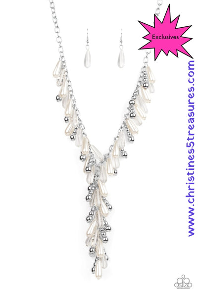 Dripping With Diva-Ttitude - White Necklace ~ Paparazzi Life Of The Party