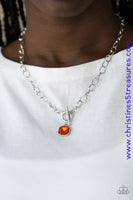 Dynamite Dazzle - Orange Necklace ~ Paparazzi