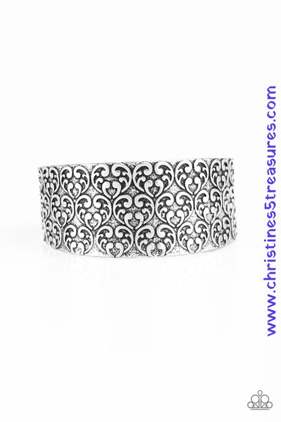 Eat Your Heart Out - Silver Cuff ~ Paparazzi