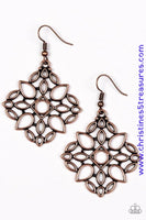 Elaborate Scheme - Copper Earrings ~ Paparazzi