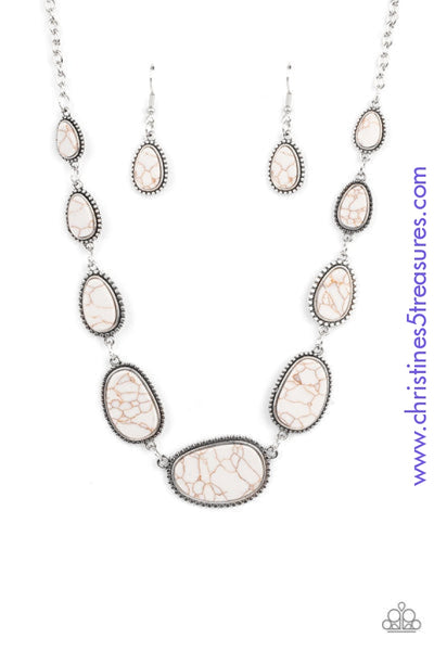 Elemental Eden - White Necklace ~ Paparazzi