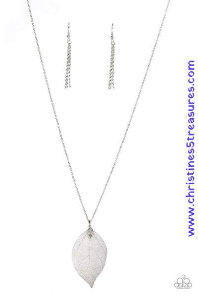 Fall Foliage - Silver Necklace ~ Paparazzi