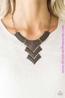 Fiercely Pharaoh - Copper Necklace ~ Paparazzi