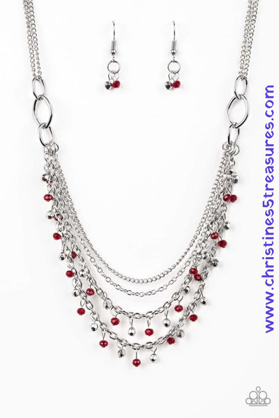 Financially Fabulous - Red Necklace ~ Paparazzi