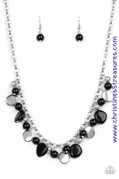 Flirtatiously Florida - Black Necklace ~ Paparazzi