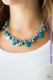 Flirtatiously Florida - Blue Necklace ~ Paparazzi