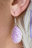 Flirty Flower Girl - Purple Earrings ~ Paparazzi