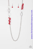 Flirty Foxtrot - Red Necklace ~ Paparazzi