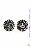 Flower Fever - Silver Post Earrings ~ Paparazzi