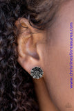 Flower Fever - Silver Post Earrings ~ Paparazzi