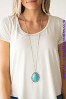 Full Frontier - Blue Necklace ~ Paparazzi