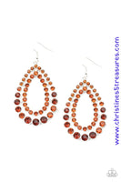 Varying in size, rows of glittery topaz rhinestones coalesce into two blinding teardrops for a jaw-dropping dazzle. Earring attaches to a standard fishhook fitting. Sold as one pair of earrings.  P5RE-BNXX-097XX