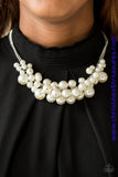 Glam Queen - White Necklace ~ Paparazzi