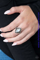Glass Half-Colorful - White Ring ~ Paparazzi Rings