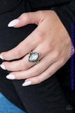 Glass Half-Colorful - White Ring ~ Paparazzi Rings