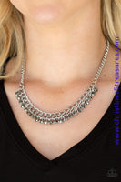 Glow And Grind - Silver Necklace ~ Paparazzi