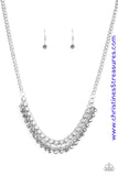 Glow And Grind - Silver Necklace ~ Paparazzi
