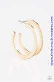 Haute Glam - Gold Hoop Earrings ~ Paparazzi