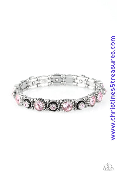 Heavy On The Sparkle - Pink Bracelet ~ Paparazzi Bracelets