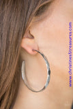 Hey Haute Stuff - Silver Hoop Earrings ~ Paparazzi