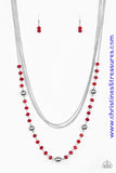 High Standards - Red Necklace ~ Paparazzi