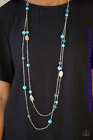 Hitting A Glow Point - Blue Necklace ~ Paparazzi