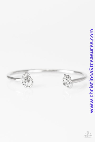 Hot Or Knot - Silver Cuff ~ Paparazzi