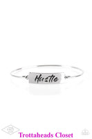 Hustle Hard - Silver Bracelet ~ Paparazzi Inspirational