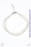 Ladies Choice - White Choker Necklace ~ Paparazzi