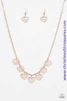 Less Is Amour - Rose Gold Necklace ~ Paparazzi