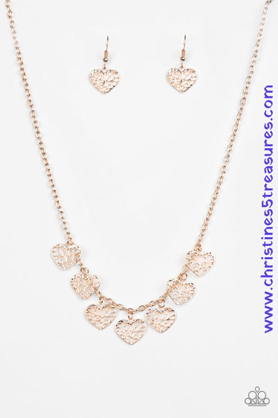 Less Is Amour - Rose Gold Necklace ~ Paparazzi