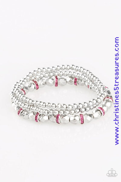 Let There Beam Light - Pink Bracelet ~ Paparazzi