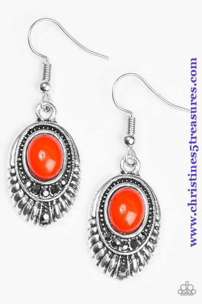 Looks Hues Talkin! - Orange Earrings ~ Paparazzi