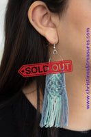 Macrame Rainbow - Blue Earrings ~ Paparazzi