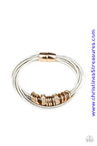 Magnetically Metro - Gold Bracelet ~ Paparazzi Bracelets