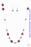 Make A Scene - Red Necklace ~ Paparazzi