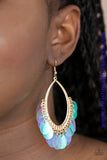 Mermaid Magic - Gold Earrings ~ Paparazzi