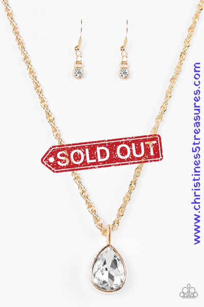Million Dollar Drop - Gold Necklace ~ Paparazzi