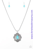 Mojave Meadow - Blue Necklace ~ Paparazzi