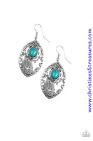 Mountain Montage - Blue Earrings ~ Paparazzi