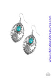 Mountain Montage - Blue Earrings ~ Paparazzi