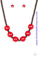 Oh My Miami - Red Necklace ~ Paparazzi