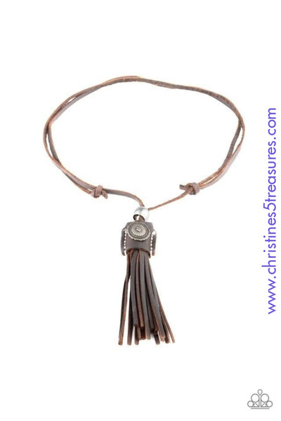 Old Town Road - Brown Necklace ~ Paparazzi