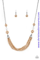 One-Woman Show - Brown Necklace ~ Paparazzi