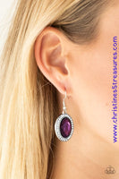 Only Fame In Town - Purple Earrings ~ Paparazzi
