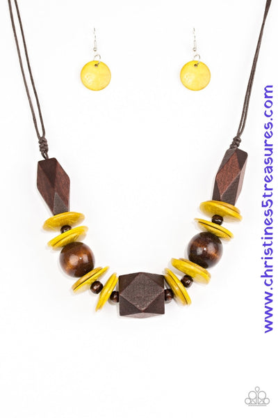 Pacific Paradise - Yellow Necklace ~ Paparazzi